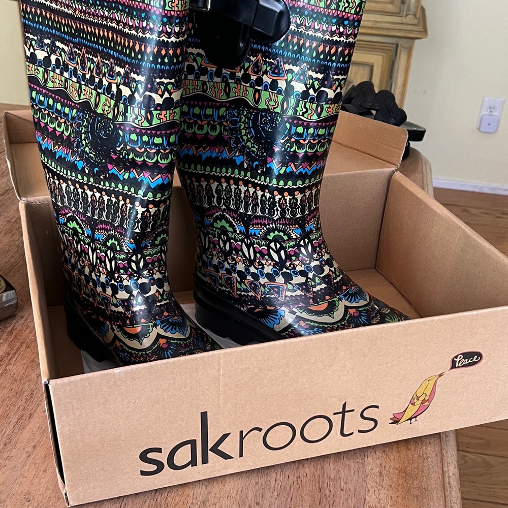 Sakroots Colorful Patterned Rain Boots